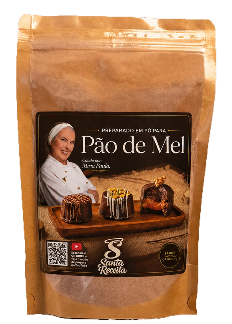 Embalagem do Preparado em Pó para Pão de Mel, criado por Miria Paula